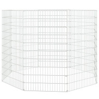 Produktbild för Frigående djurgård 8 paneler 54x100 cm galvaniserat järn