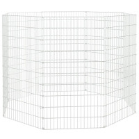 Produktbild för Frigående djurgård 8 paneler 54x100 cm galvaniserat järn