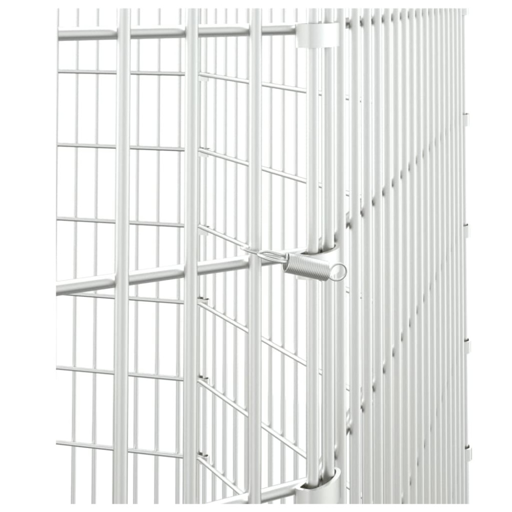 Produktbild för Frigående djurgård 8 paneler 54x100 cm galvaniserat järn