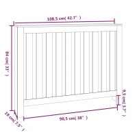 Produktbild för Elementskydd Vit 108,5x19x84 cm massiv furu