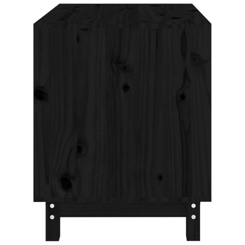 Produktbild för Hundkoja svart 70x50x62 massiv furu