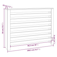 Produktbild för Elementskydd 108,5x19x84 cm massiv furu