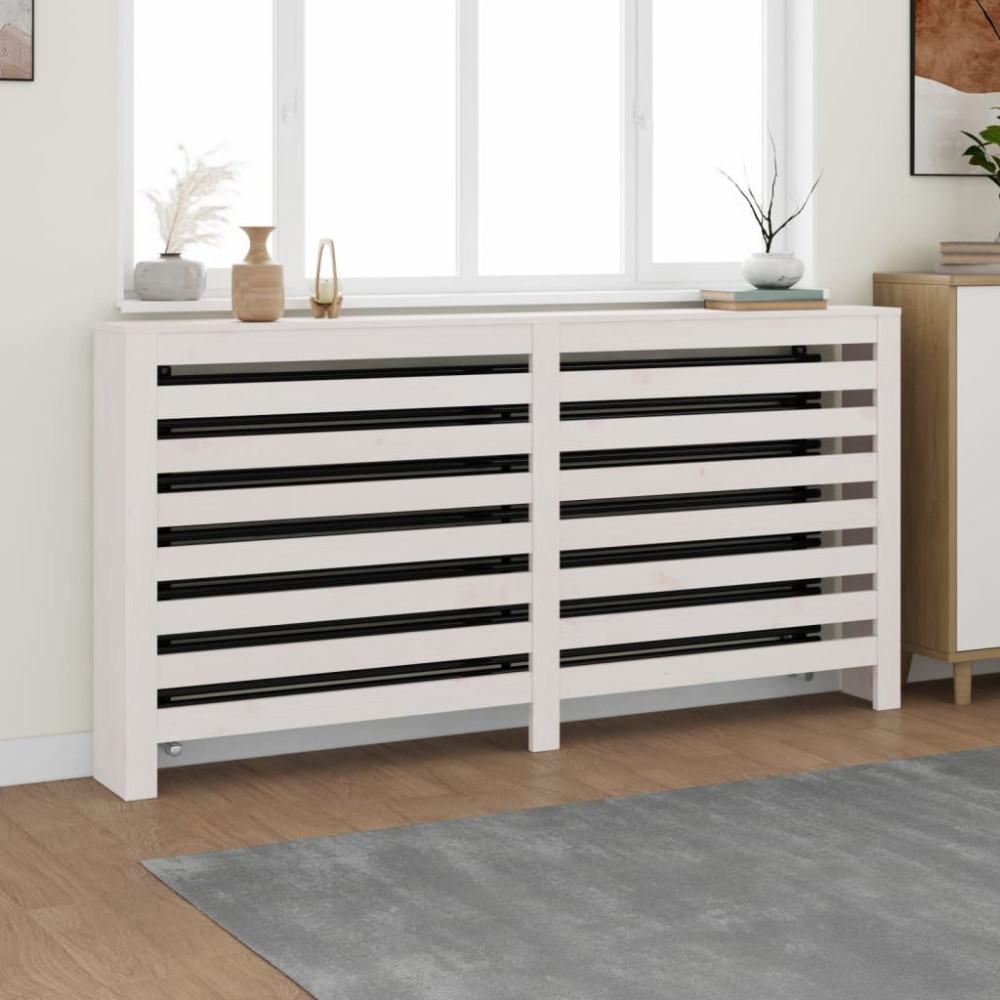 Produktbild för Elementskydd vit 169x19x84 cm massiv furu