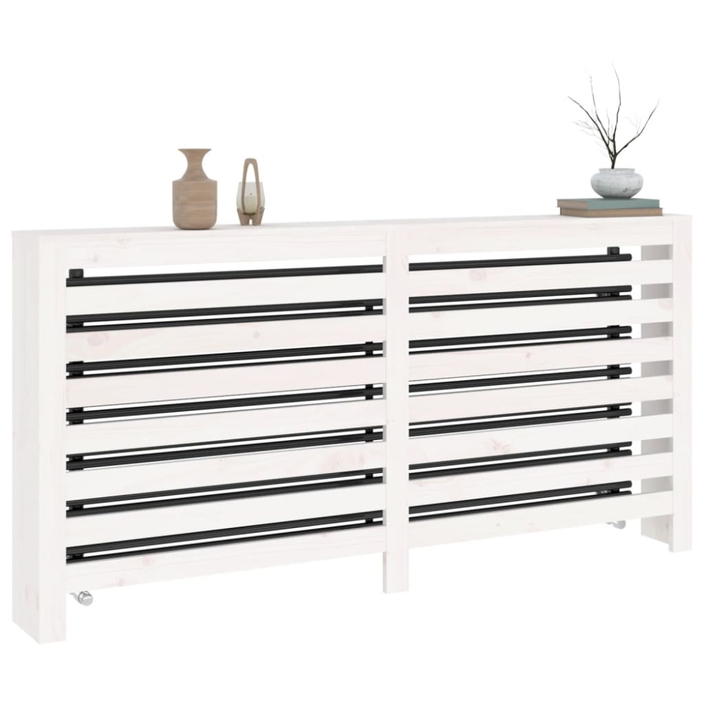Produktbild för Elementskydd vit 169x19x84 cm massiv furu