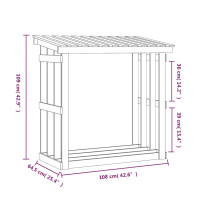 Produktbild för Vedställ 108x64,5x109 cm massiv furu