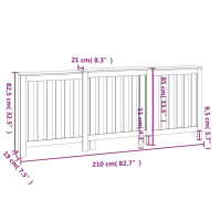 Produktbild för Elementskydd vit 210x21x85 cm massiv furu