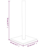 Produktbild för Klöspelare i sisal ljusgrå 35x35x70 cm