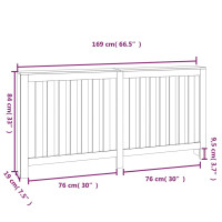 Produktbild för Elementskydd 169x19x84 cm massiv furu