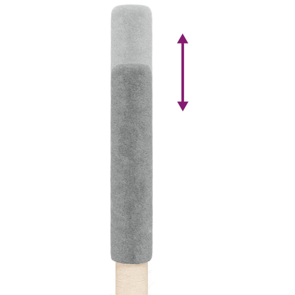 Produktbild för Golv-till-tak klösträd ljusgrå 268,5-294,5 cm