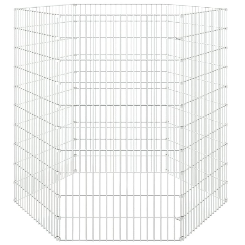 Produktbild för Kaninhage 6 paneler 54x100 cm galvaniserat järn