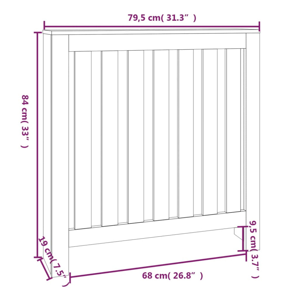 Produktbild för Elementskydd 79,5x19x84 cm massiv furu