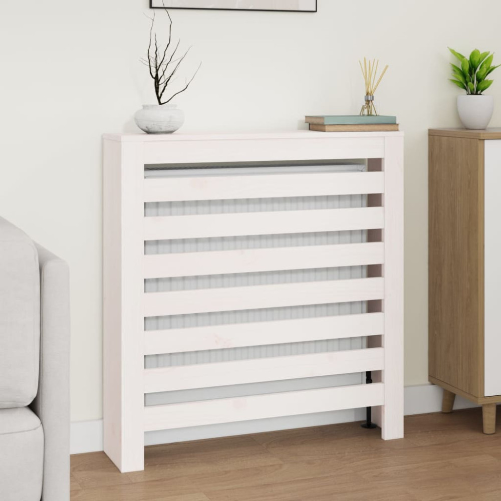 Produktbild för Elementskydd Vit 79,5x19x84 cm massiv furu