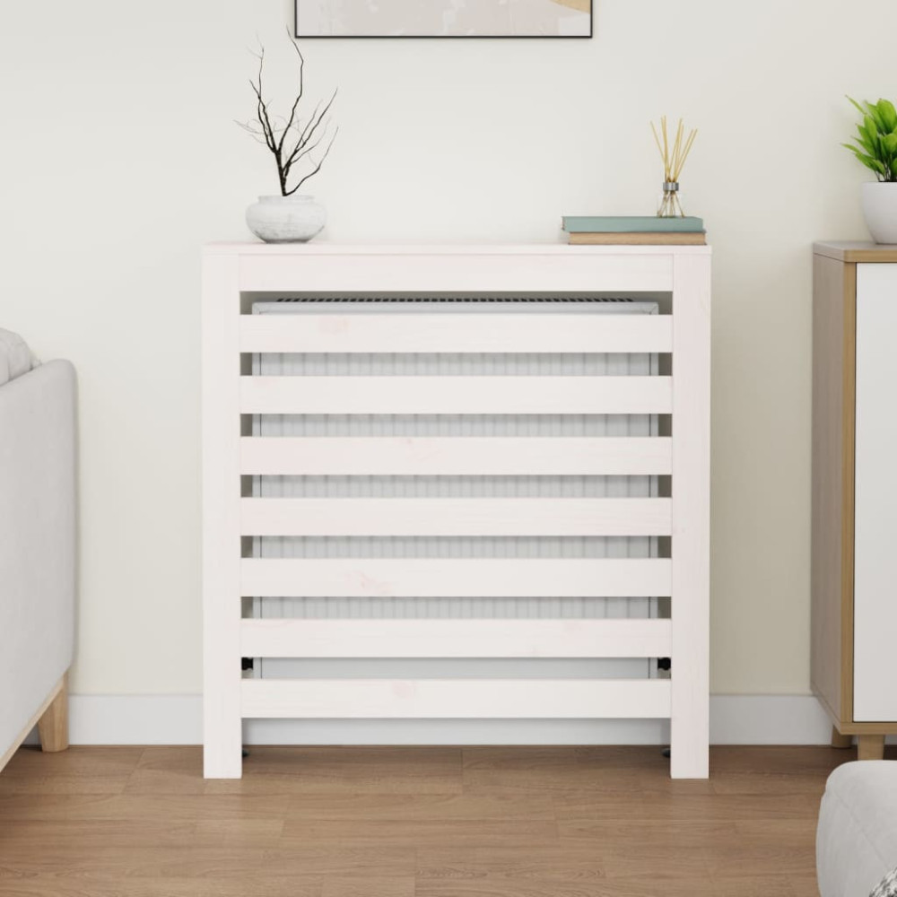 Produktbild för Elementskydd Vit 79,5x19x84 cm massiv furu