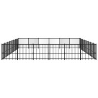 Miniatyr av produktbild för Hundgård för utomhusbruk stål 45,16 m²