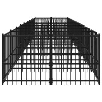 Produktbild för Hundgård för utomhusbruk stål 18,77 m²
