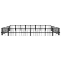 Miniatyr av produktbild för Hundgård för utomhusbruk stål 67,74 m²