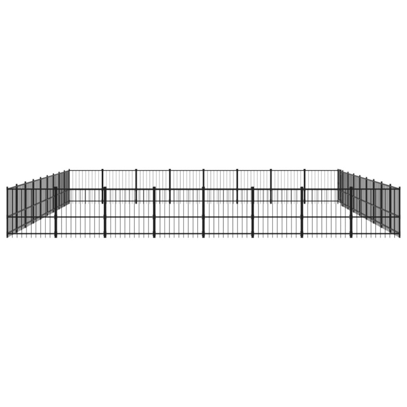 Produktbild för Hundgård för utomhusbruk stål 67,74 m²