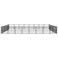 Miniatyr av produktbild för Hundgård för utomhusbruk stål 60,22 m²