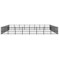 Miniatyr av produktbild för Hundgård för utomhusbruk stål 60,22 m²