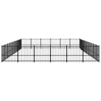 Miniatyr av produktbild för Hundgård för utomhusbruk stål 56,45 m²