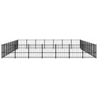 Miniatyr av produktbild för Hundgård för utomhusbruk stål 59,28 m²