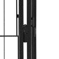 Produktbild för Hundbur 8 paneler svart 100x50 cm pulverlackerat stål