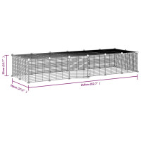 Produktbild för Hundgård svart 28 paneler 35x35 cm stål