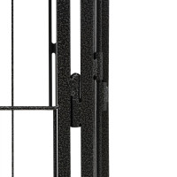 Miniatyr av produktbild för Hundbur 20 paneler svart 100x50 cm pulverlackerat stål