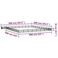 Produktbild för Hundbur 36 paneler svart 100x50 cm pulverlackerat stål