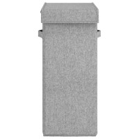 Miniatyr av produktbild för Vikbar tvättkorg grå 26x34,5x59,5 cm konstlinne