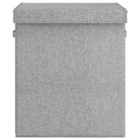 Miniatyr av produktbild för Vikbar tvättkorg grå 51x34,5x59 cm konstlinne