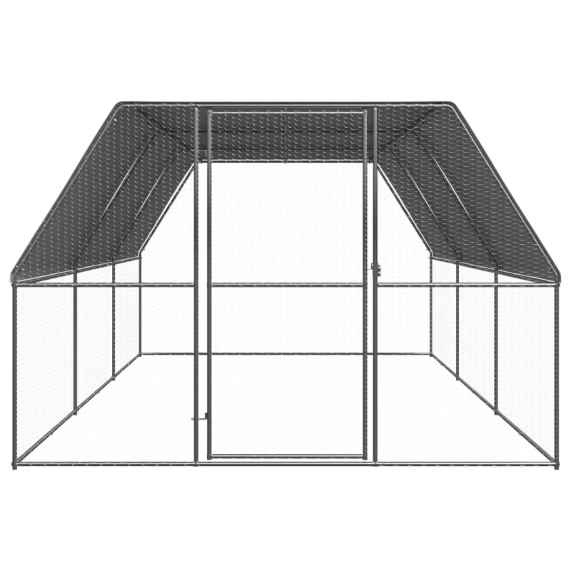 Produktbild för Hönsbur för utomhusbruk 3x6x2 m galvaniserat stål