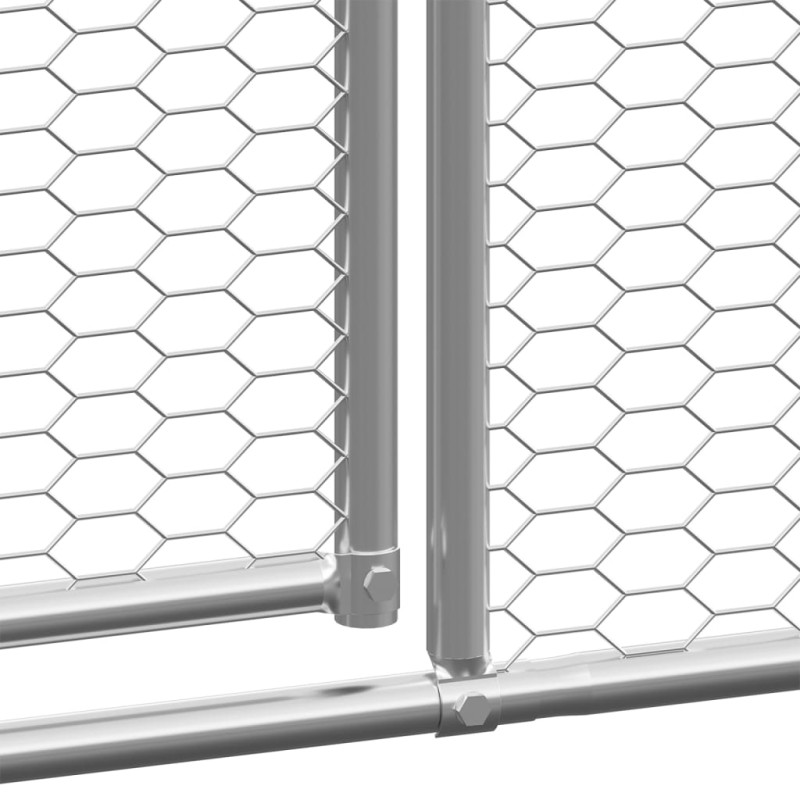 Produktbild för Hönsbur för utomhusbruk 3x8x2 m galvaniserat stål