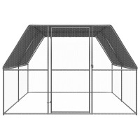 Produktbild för Hönsbur för utomhusbruk 3x4x2 m galvaniserat stål