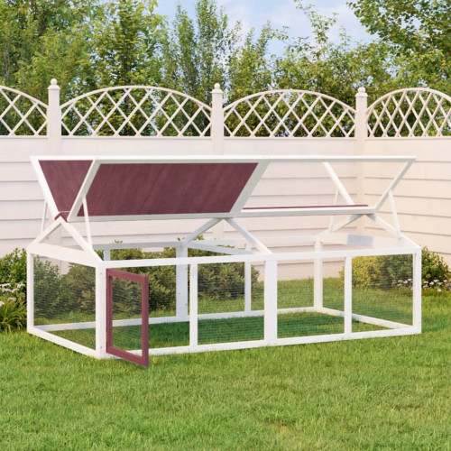 vidaXL Utomhusbur brun 200x112,5x74 cm massiv furu