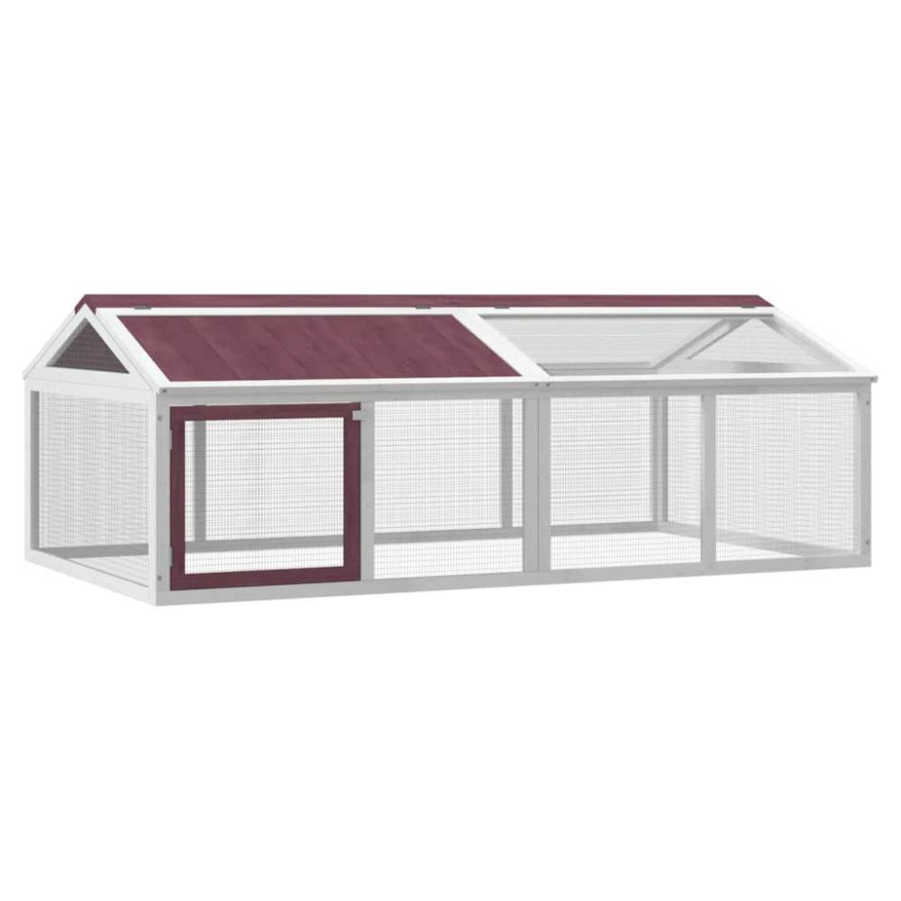 Produktbild för Utomhusbur brun 200x112,5x74 cm massiv furu