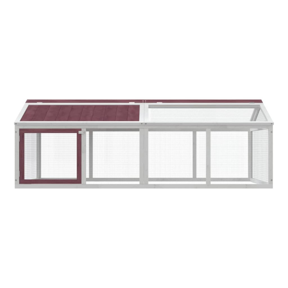 Produktbild för Utomhusbur brun 200x112,5x74 cm massiv furu