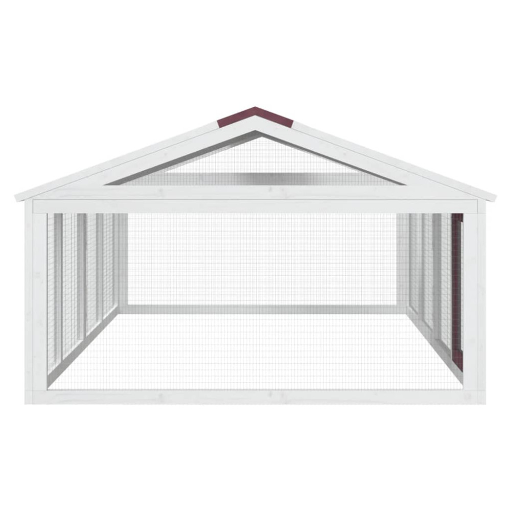 Produktbild för Utomhusbur brun 200x112,5x74 cm massiv furu