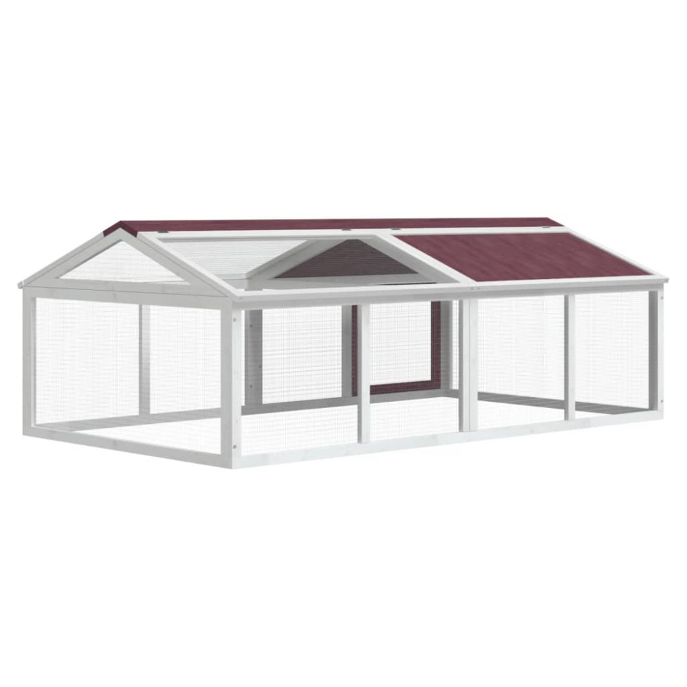 Produktbild för Utomhusbur brun 200x112,5x74 cm massiv furu