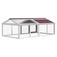 Produktbild för Utomhusbur brun 200x112,5x74 cm massiv furu