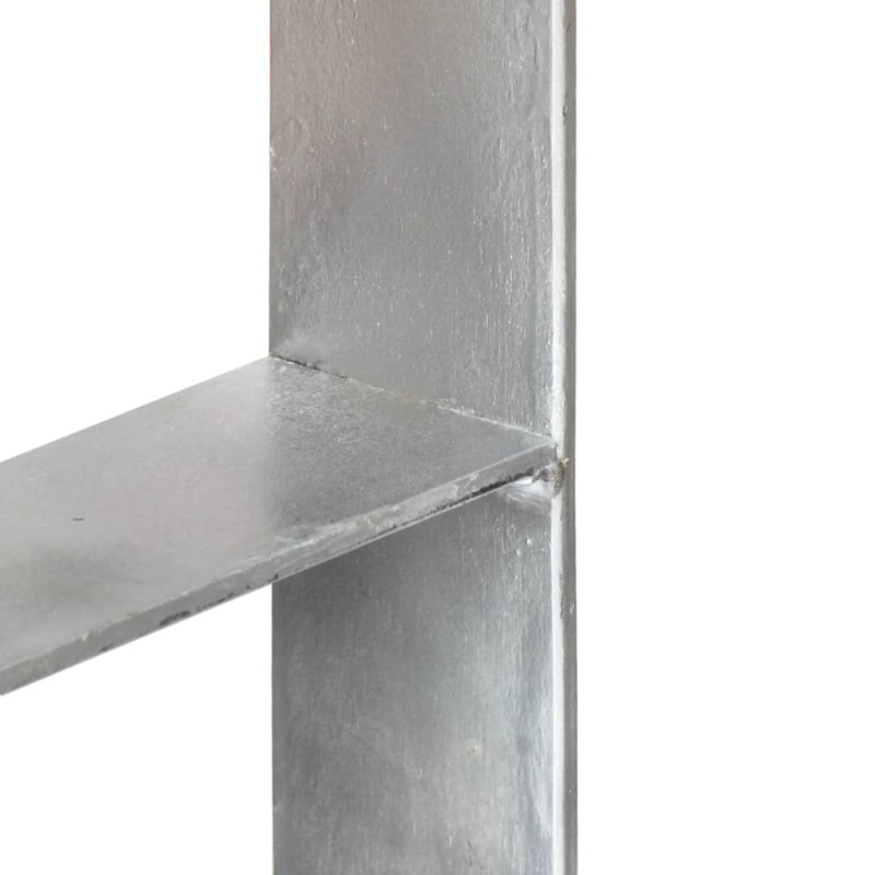 Produktbild för Jordankare 6 st silver 12x6x60 cm galvaniserat stål