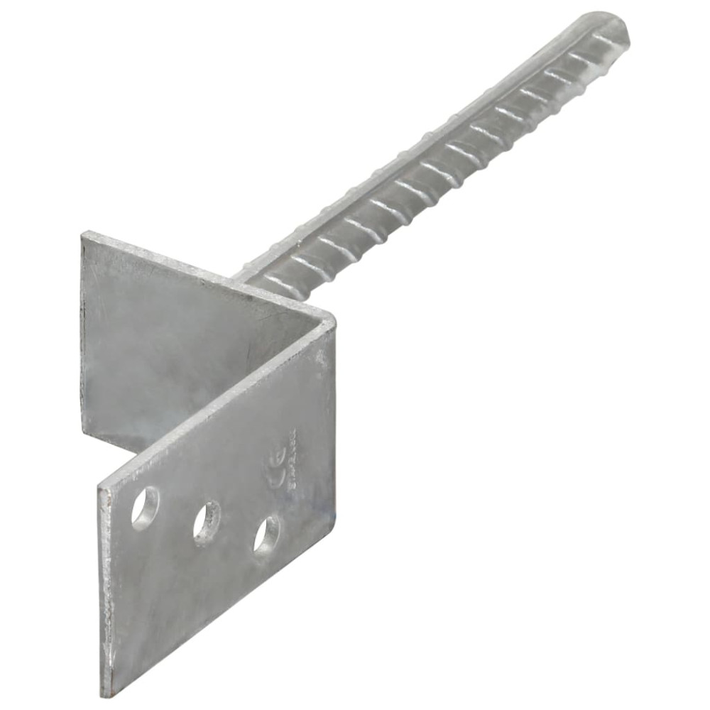 Produktbild för Jordankare 6 st silver 8x6x30 cm galvaniserat stål