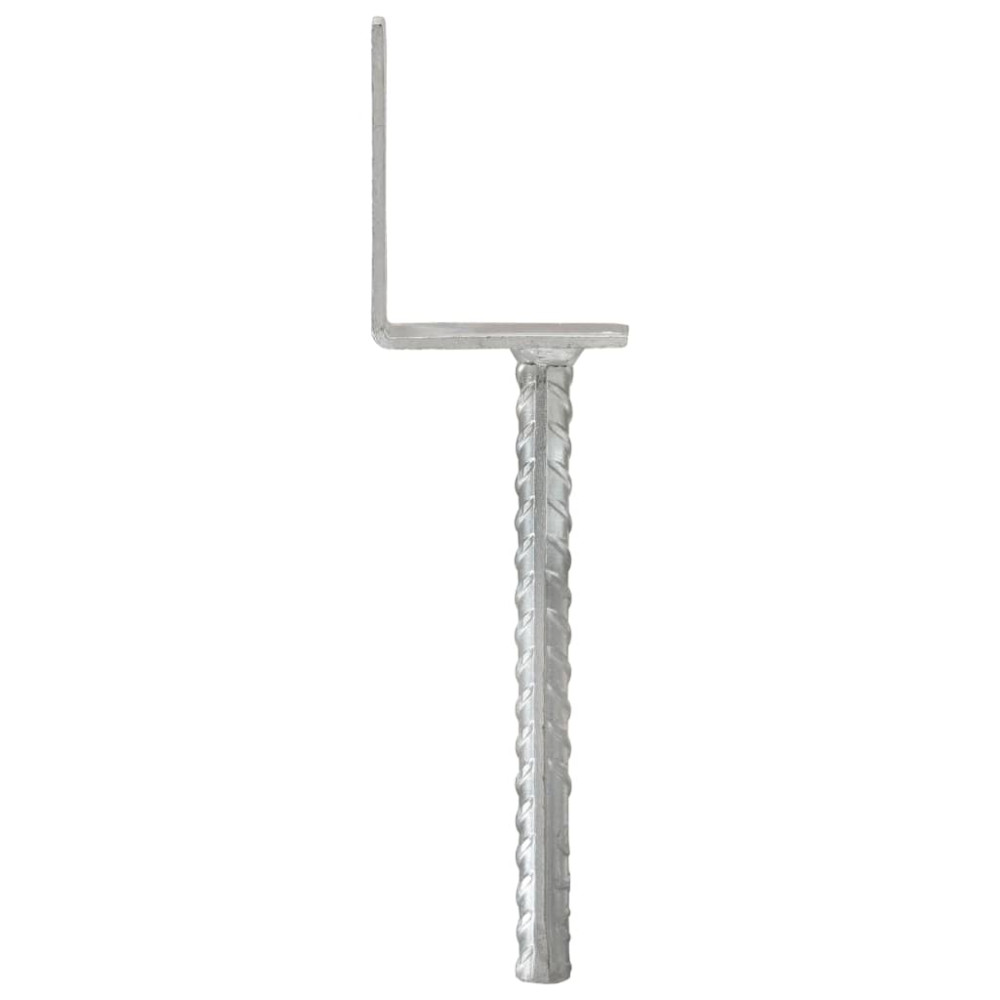 Produktbild för Jordankare 6 st silver 8x6x30 cm galvaniserat stål