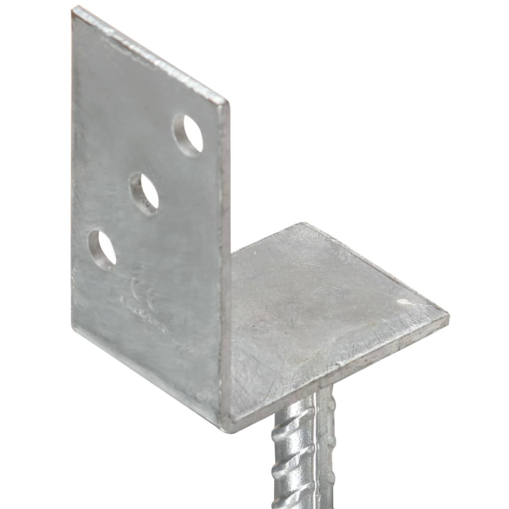 Produktbild för Jordankare 6 st silver 8x6x30 cm galvaniserat stål