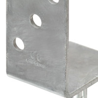 Produktbild för Jordankare 6 st silver 8x6x30 cm galvaniserat stål