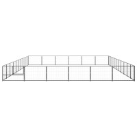 Produktbild för Hundgård svart 60 m² stål