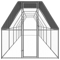 Produktbild för Hönsbur för utomhusbruk 2x12x2 m galvaniserat stål