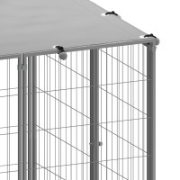 Produktbild för Hundgård silver 4,84 m² stål