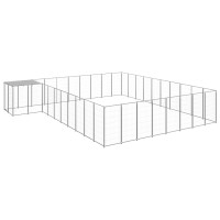 Produktbild för Hundgård silver 25,41 m² stål