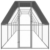 Produktbild för Hönsbur för utomhusbruk 2x10x2 m galvaniserat stål